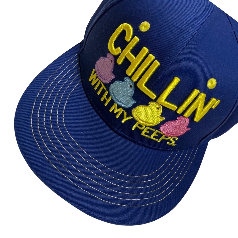 Peeps Chillin With My Peeps Blue Snapback‎ Hat Brisco Brands Baseball Cap Easter